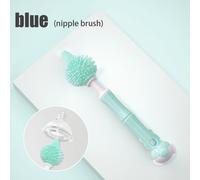 Green Mother & Baby Books And Washing Set,5 Types De Brosses À Biberons En Silicone,Continents Ple Brush,Gravity Ball,Paille - Type Blue Pacifier Brush