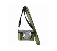 (Green, Multicolor) For Canon PowerShot G7 X Mark III/G7 X Mark II Camera Case with Shoulder Strap Leather Cover