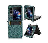 (Green,Multicolor)For ZTE nubia Flip2 5G A404ZT Case with Card Slot Dot Pattern Imprint PC + PU Leather Phone Cover -