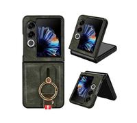(Green,Multicolor)For ZTE nubia Flip2 5G A404ZT Case Wristband Kickstand Leather + PC + TPU Phone Cover with Bottle Op