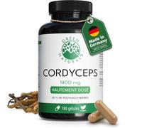 Green Naturals Cordyceps Sinensis 1 400 mg - Extrait 10:1 - 180 gélules