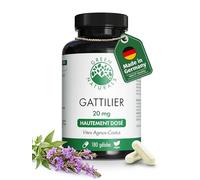 Green Naturals® Gattilier - Hautement dosé 20 mg (extrait 5:1 = 100 mg par gélule) - Vitex Agnus-Castus - 100% végétalien & sans additifs - 180 gélules (6 mois)
