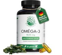 Green Naturals® Oméga 3 Vegan - Haute dose: 3336 mg d'huile d'algues avec EPA, DHA & DPA - 80 gélules