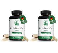 Green Naturals® Trans-Resvératrol 500 mg - Pureté > 98% de trans-resvératrol - Approvisionnement 2 mois - Fabriqué en Allemagne - 100% végétalien & sans additifs - 60 gélules (Lot de 2)