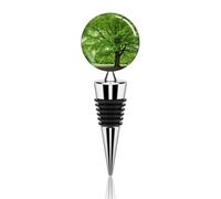 Green Nature Tree Bouchons de vin élégants en alliage de zinc pour préserver la fraîcheur, bouchons décoratifs réutilisables pour bar, fête de vacances, mariage et cadeaux