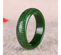 Green Naturel sculpté à Coeur Large Sutra Fashion Boutique Bijoux Tendance Hommes Femmes sutrabracelet Bouddhiste (Couleur gemme: 62-64)