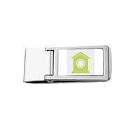 Green Nest Portefeuille fin en acier inoxydable avec pince à billets Style art déco