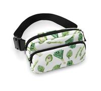 Green Onions Sac banane pour homme et femme avec sangle réglable pour entraînement, course à pied, voyage