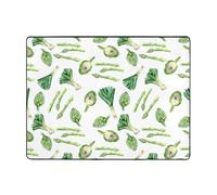 Green Onions - Tapis d'intérieur doux lavable pour chambre à coucher, salon, chambre à coucher, salon - Motif asperges - 160 x 121 cm