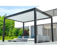 Green Outside Pergola bioclimatique 4 x 3 m motorisée télécommande + LED - Event Premium - PELEC4X3H2A