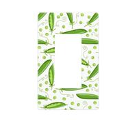 Green Peas Cache-plaque murale amusant, 1 gang sans vis, taille standard, 11,7 x 7,1 cm, couvercle décoratif pour interrupteur d'éclairage, cache-prise en polycarbonate thermoplastique
