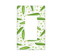Green Peas Plaque murale amusante 1 gang Taille standard 11,2 x 6,9 cm Couvercle décoratif pour interrupteur en polycarbonate thermoplastique