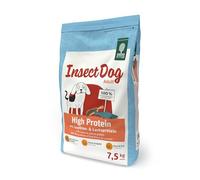 GREEN PETFOOD InsectDog High Protein (1 x 7,5 kg) | avec protéines de Saumon et d'insectes et lentilles Rouges | Haute protéines pour Chiens Actifs | Petites croquettes | Formule sans céréales |