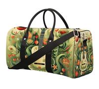 Green Plant Sac de sport pliable avec bretelles pour guitare