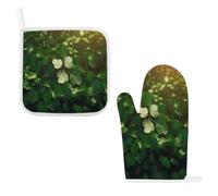 Green Plants Lot de 2 maniques et maniques