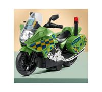 (Green Plastic)Modèle simulé moto police moto alliage avec lumières et son pour jouer enfants