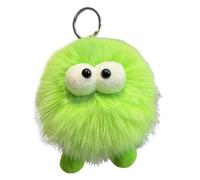 Green Plush Keychain | Fashionable Bag Accessories | Fun Keychain for Kids, Decorative Key Holder, Trendy Backpack Charm, Unique Purse Keychain, Giftable Plush Keychain, Lightweight Bag Charm