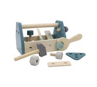 Green Rhino Mallette à outils en bois | Construction créative | Outils pour enfants | avec outils en bois | Emballage cadeau | Boîte à outils pratique et moderne pour enfants