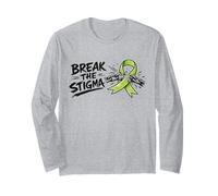 Green Ribbon Sensibilisation à la santé mentale Briser la stigmatisation Manche Longue