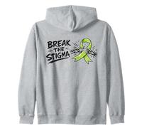 Green Ribbon Sensibilisation à la santé mentale Briser la stigmatisation Sweat à Capuche