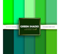 Green Shades scrapbook paper: Double-Sided Decorative Craft Papers for JunkJournals, Wrapping, Card Making, Mixed Media & More