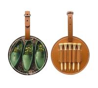 Green Shoes Sac de rangement multifonction pour tee de golf pour homme, matériau PU durable marron