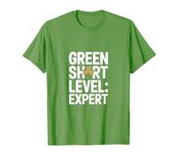 Green Short Level Expert Funny Irish St Patrks Day T-Shirt