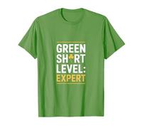 Green Short Level Expert Funny Irish St Patrks Day T-Shirt