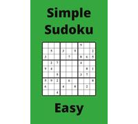 Green Simple Sudoku Book, 9x9 Puzzles, 200 Pages, 5x8, Easy