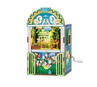 Green Slide Boîte à Musique Forêt Féerique - Puzzle 3D LED 93 Pcs | Boîte à musique à manivelle