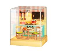 Green Slide Maquette Miniature Cuisine Empilable LED DIY 65 Pcs