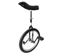 Green Slide Monocycle 20" Gamme Nova Noir, Débutant (Fourche Ronde), Jante Aluminium Légère, Selle Ergonomique avec Poignées