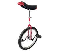 Green Slide Monocycle 20" Gamme Nova Rouge, Débutant (Fourche Ronde), Jante Aluminium Légère, Selle Ergonomique avec Poignées