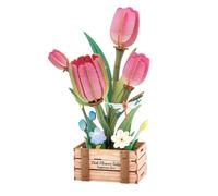 Maquette green slide - puzzle 3d fleurs - bouquet de tulipes - 75 pièces