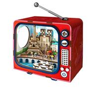 Green Slide Puzzle TV Maquette 3D Bois Vue sur Paris LED 98 Pcs | Écran diorama 3D lumineux