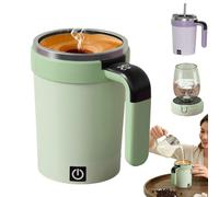 (Green)Smart Magnetic Stirring Mug, Electric Automatic Self-Stirring Coffee Mug, Rechargeable Self Mixing Cup for Coffee Tea Milk
