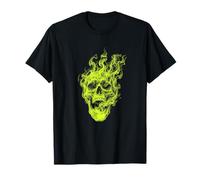 Green Smoke Skull Gothic Rock Dark Art Biker Gift T-Shirt