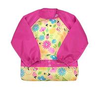 Green Sprouts Snap & Go Easy-wear manches longues Bavoir Jaune Abeilles, 12-24 mois