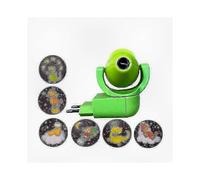 (Green) Star Moon Animal Projector LED Night Light for Kids with 6 Patterns, Auto Sensor, EU Plug for Baby Bedroom Nursery Decor
