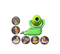 (Green)Star Moon Animal Projector Night Light with 6 Images, Motion Sensor, EU Plug, LED Projector for Kids Baby Nursery