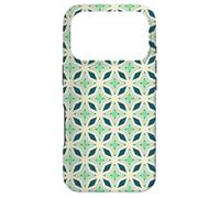 Green Stars Clover Leaves Starfish Mediterranean Pattern Coque pour iPhone 17 Pro