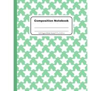 Green Stars Composition Notebooks: Wide-Ruled School Book for Kids