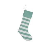 (Green Stripes) Christmas Stockings Santa Claus Snowman Penguin Deer Fireplace Decorations Cloth Ornaments ML-M363ABCD