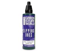 Green Stuff World Dipping Ink Peinture pour modélisme à contraste élevé 60 ml - Turqoise Ghost