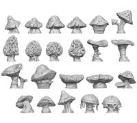Green Stuff World Pour modèles et miniatures - Kit imprimé 3D - Chunky Mushrooms 11621