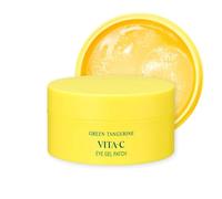 Green Tangerine Vita-C Eye Gel Patch, Patchs Hydrogel pour les Yeux, Vitamine C, Structure Mimant les Pelures de Mandarine, Made in Korea, 60pcs