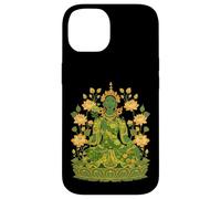 Green Tara Bouddhisme Tibétain Lotus Méditation Yoga Coque pour iPhone 14