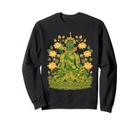 Green Tara Bouddhisme Tibétain Lotus Méditation Yoga Sweatshirt