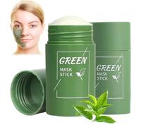 Green tea mask stick point noir,respire masque stick,2 PièCes Stick Masque Thé Vert,Nettoyage En Profondeur,Soin Visage Pour Tous Types De Peau Femmes & Hommes