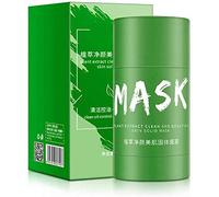 Green Tea Purifying Clay Stick Mask, Moisturizes and Controls The Oil, Oil Control Anti-Acne Eggplant Solid Fine, Blackhead Remover, Improves Texture of The Skin